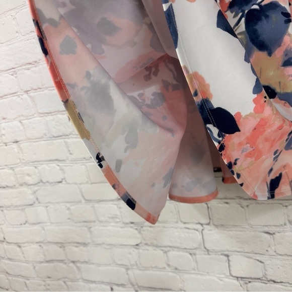 Vintage floral skirt blue pink white stretchy spring skirt Easter skirt medium - Picture 10 of 10